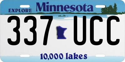 MN license plate 337UCC