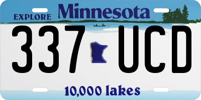 MN license plate 337UCD