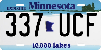 MN license plate 337UCF