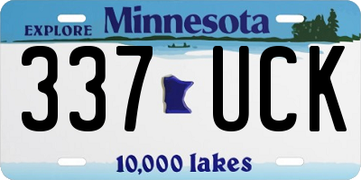 MN license plate 337UCK