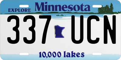 MN license plate 337UCN
