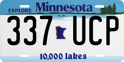 MN license plate 337UCP