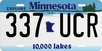 MN license plate 337UCR