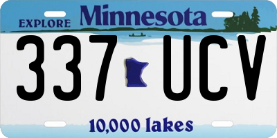 MN license plate 337UCV