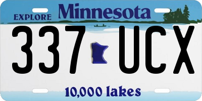 MN license plate 337UCX