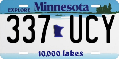 MN license plate 337UCY