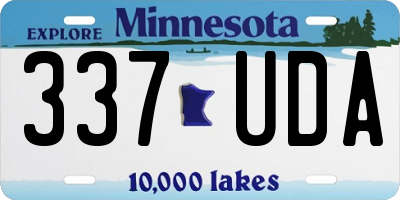 MN license plate 337UDA