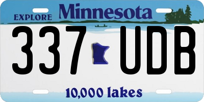 MN license plate 337UDB