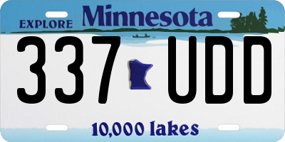 MN license plate 337UDD