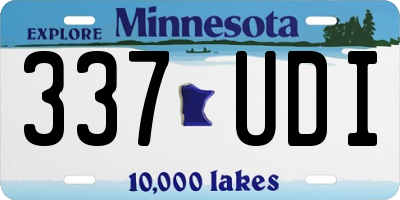 MN license plate 337UDI