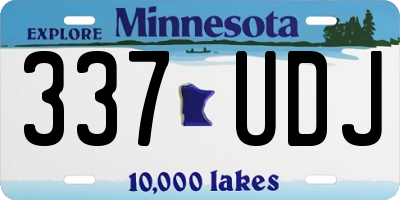 MN license plate 337UDJ