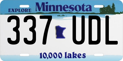 MN license plate 337UDL