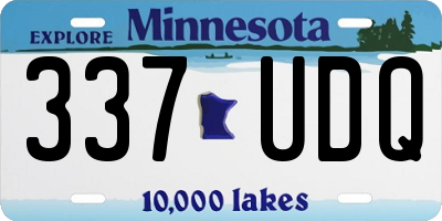 MN license plate 337UDQ