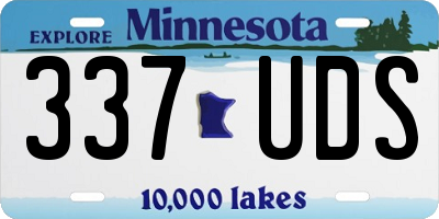 MN license plate 337UDS