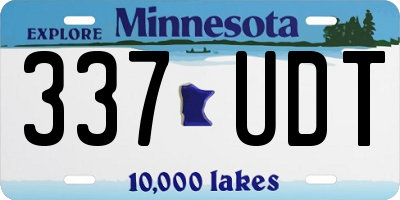 MN license plate 337UDT