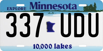 MN license plate 337UDU