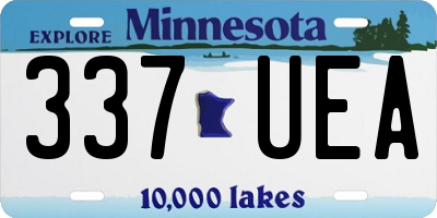 MN license plate 337UEA