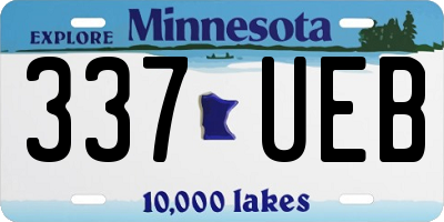MN license plate 337UEB