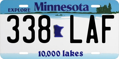 MN license plate 338LAF