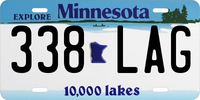 MN license plate 338LAG