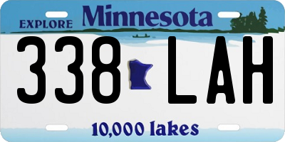 MN license plate 338LAH