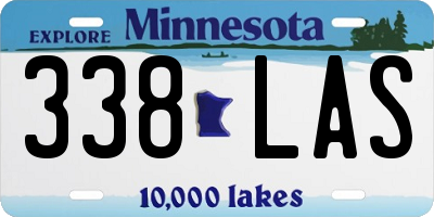 MN license plate 338LAS