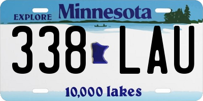 MN license plate 338LAU