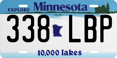 MN license plate 338LBP