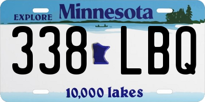MN license plate 338LBQ