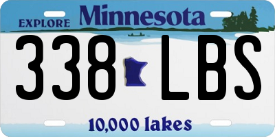 MN license plate 338LBS
