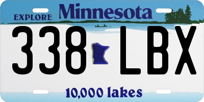 MN license plate 338LBX