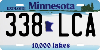 MN license plate 338LCA