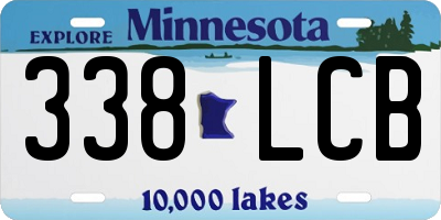 MN license plate 338LCB