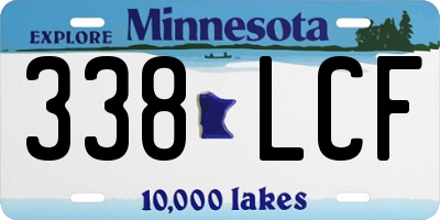 MN license plate 338LCF