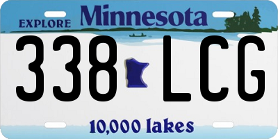 MN license plate 338LCG