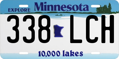 MN license plate 338LCH