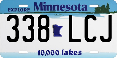 MN license plate 338LCJ