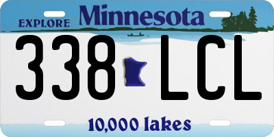 MN license plate 338LCL