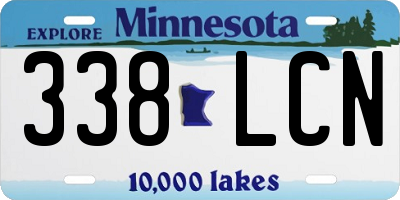 MN license plate 338LCN