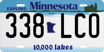MN license plate 338LCO