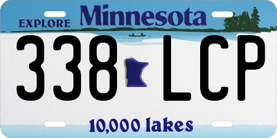 MN license plate 338LCP