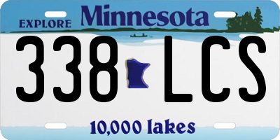 MN license plate 338LCS