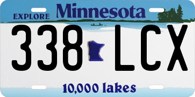 MN license plate 338LCX