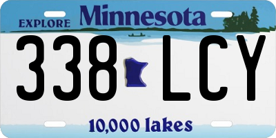 MN license plate 338LCY