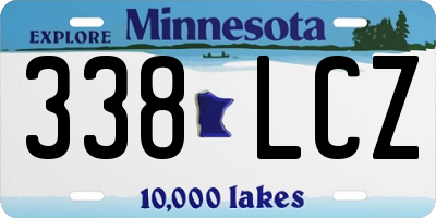 MN license plate 338LCZ