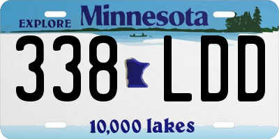 MN license plate 338LDD