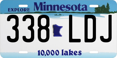 MN license plate 338LDJ