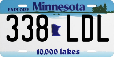 MN license plate 338LDL