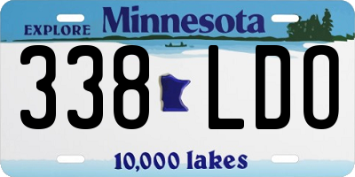 MN license plate 338LDO