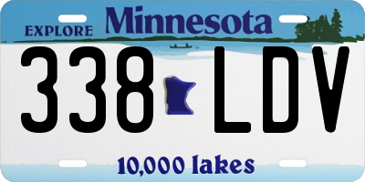 MN license plate 338LDV
